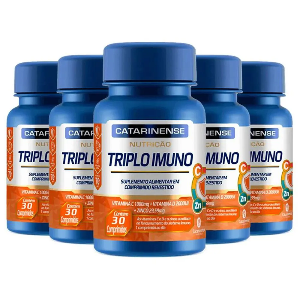 Kit 5 Triplo Imuno Catarinense  30 Capsulas