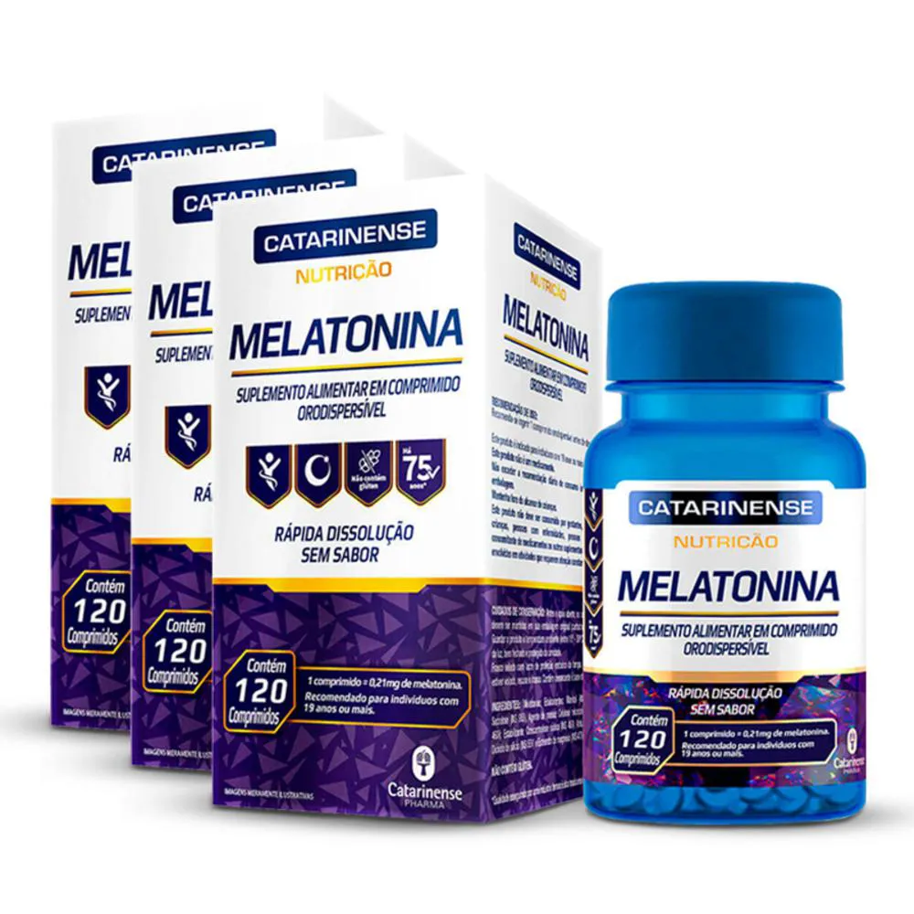 Kit 3 Melatonina Catarinense 120 comprimídos