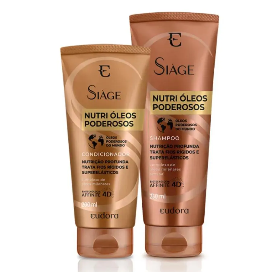 Kit Nutri Óleos Poderosos Shampoo + Condicionador Siàge - Eudora