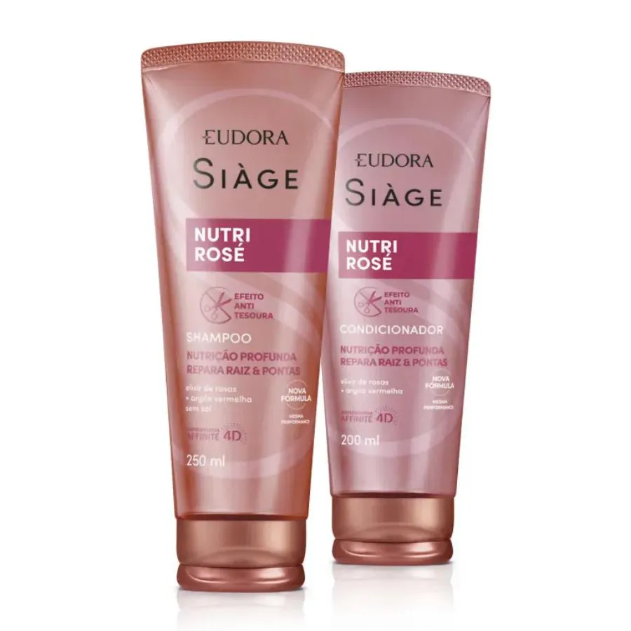 Kit Nutri Rosé Siàge Shampoo 250ml + Condicionador 200ml - Eudora