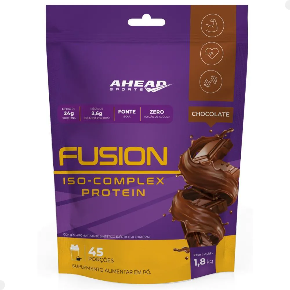 Fusion ISO Complex Protein Com Creatina 1,8Kg Ahead Sports Chocolate