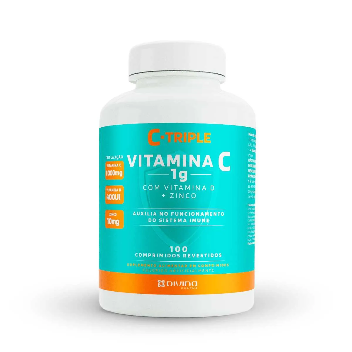 Vitamina C C-Triple Tripla Ação 1g 100 comprimidos