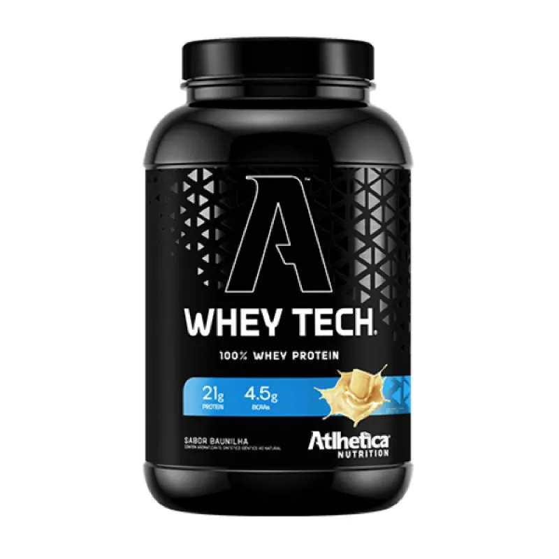 Whey Tech 900g Isolada e Concentrada - Atlhetica Nutrition Baunilha