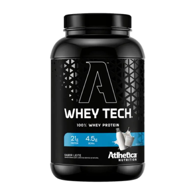 Whey Tech 900g Isolada e Concentrada - Atlhetica Nutrition Leite