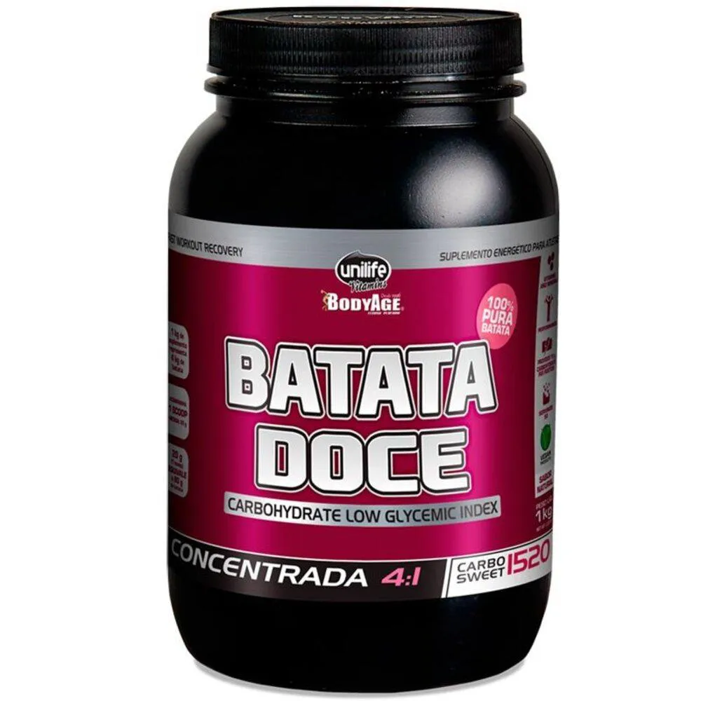 Batata Doce Roxa Farinha Concentrada 4:1 100% Pura Unilife 1kg