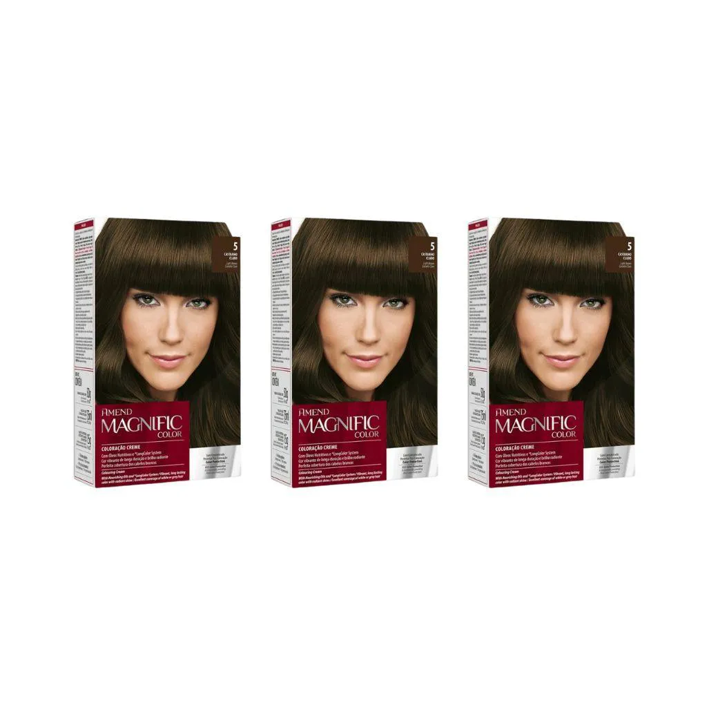 Coloraçao Amend Magnific Cr Perm 5.0 Cast Claro-Kit C/3un