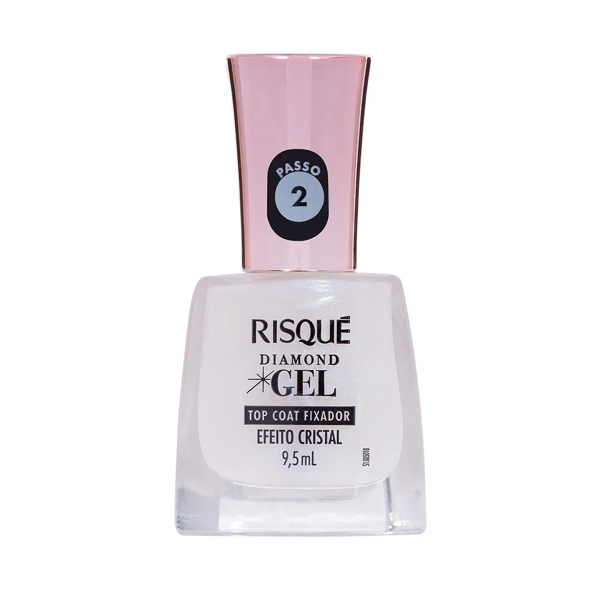 Esmalte Risqué Diamond Gel Top Coat Fixador 9,5ml - Efeito Cristal