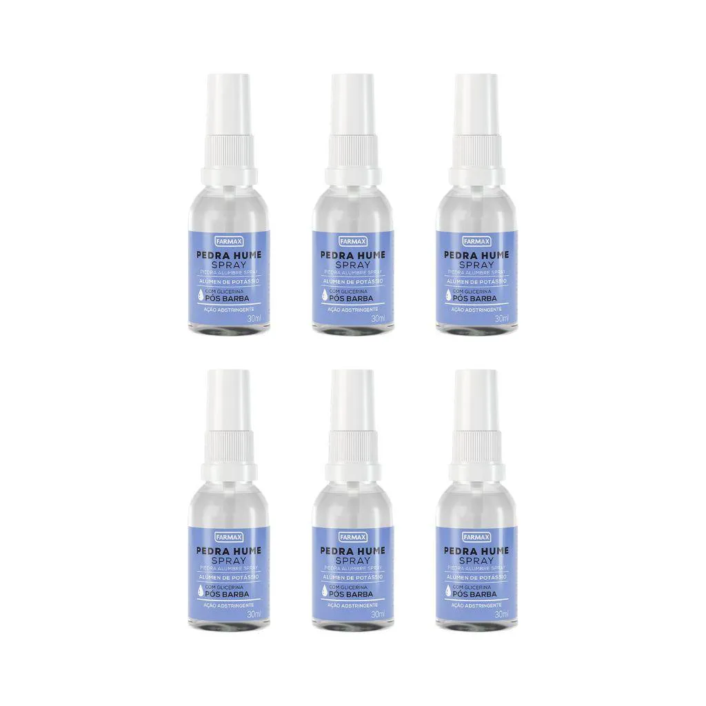 Pedra Hume Farmax 30ml Spray - Kit C/ 6un