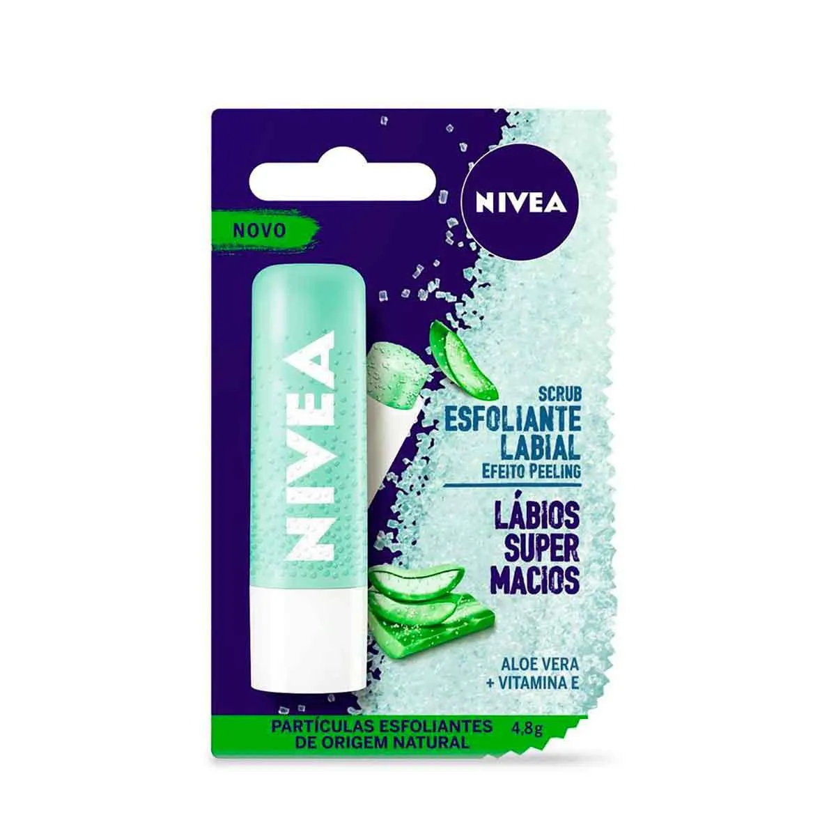 Esfoliante Labial Nivea Scrub Aloe Vera com 4,8g