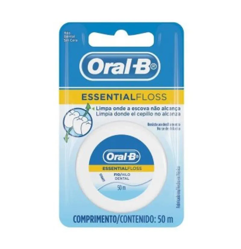 Fio Dental Encerado Essential Floss 50m - Oral-b