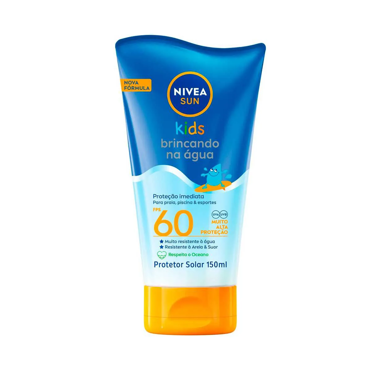 Protetor Solar Corporal Infantil Nivea Sun Kids Brincando na Água FPS 60 com 150ml