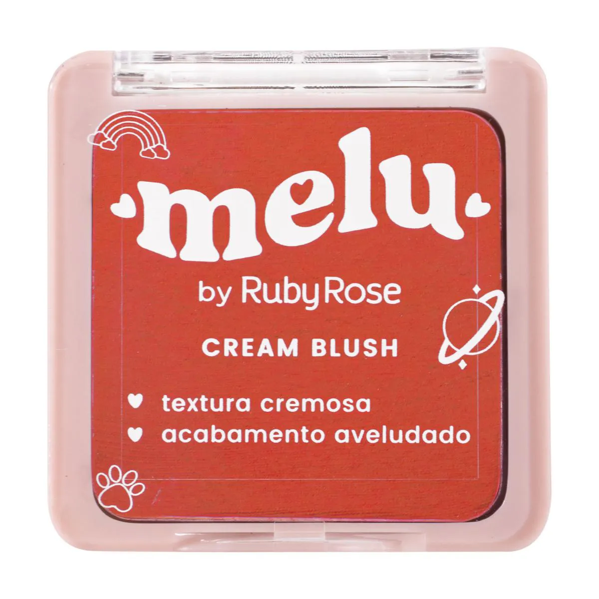 Cream Blush Cremoso Melu by Ruby Rose - Todas as Cores 4  Strawberry