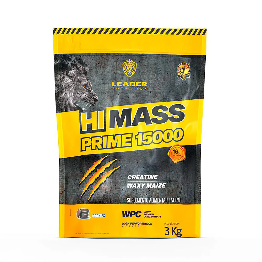 Hipercalórico Hi-Prime Mass 15000 Cookies 3Kg Leader Nutrition