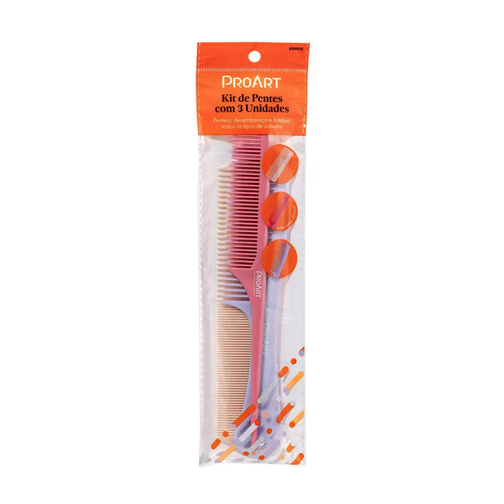 Kit de Pentes com 3 Unidades - ProArt Kit de Pentes com 3 Unidade - Proart