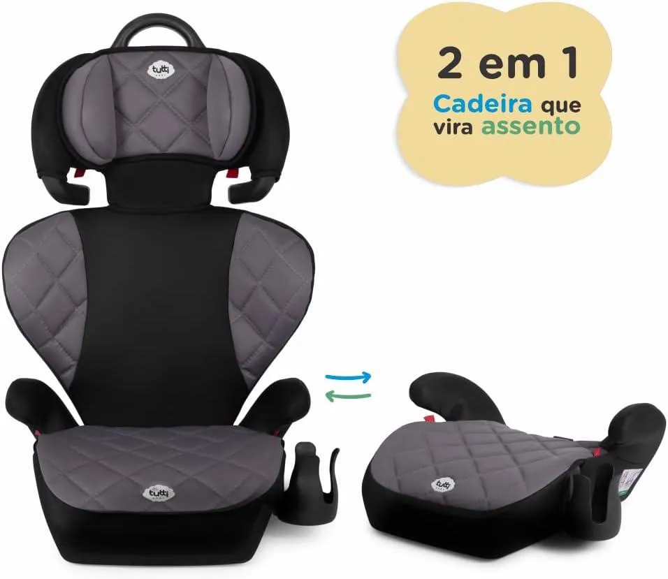 Cadeira Triton II Preto com Cinza - Tutti Baby 06300.15