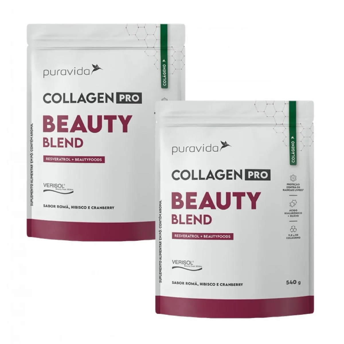 2x Collagen Pro Beauty Blend - Verisol- 540g- Pura Vida