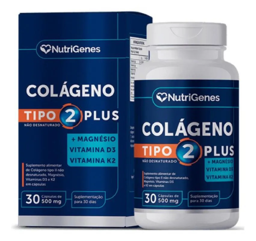 Colágeno Tipo2 Plus + Vit D 3 + Vit K2 + Magnésio