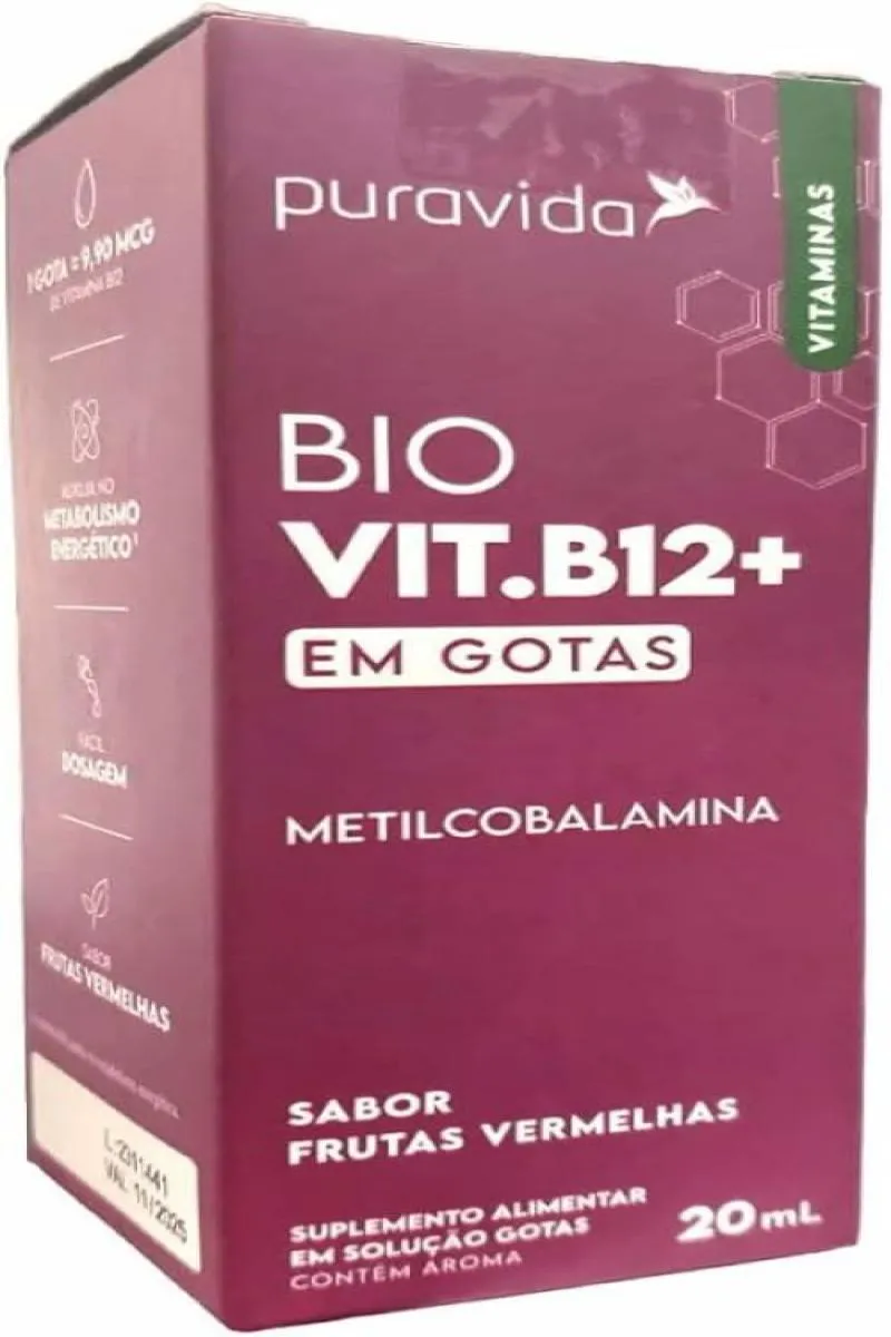 Bio B12 - Metilcobalamina - 20ml - Pura Vida