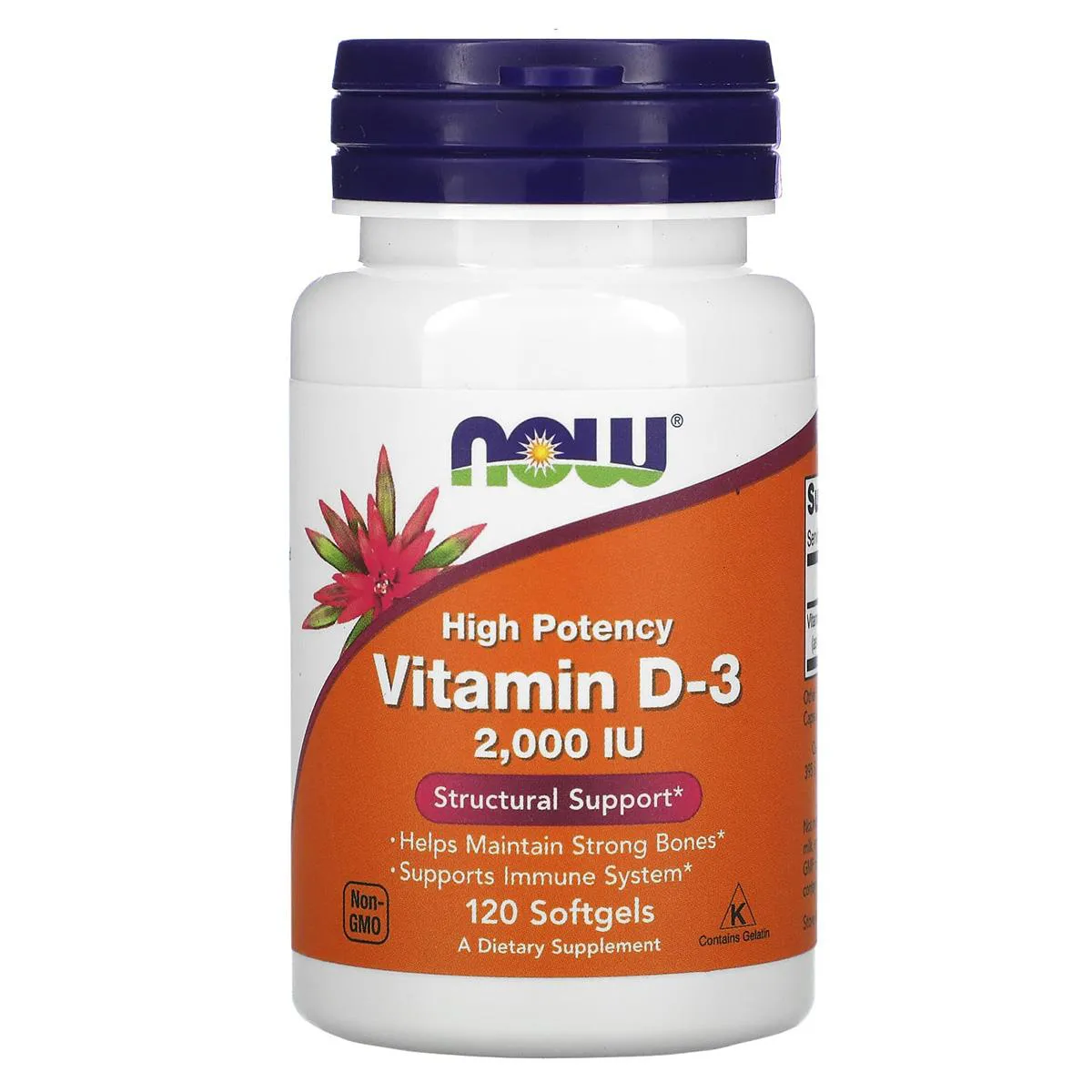 Vitamina D3 2.000 Ui 120 softgels - Now Foods