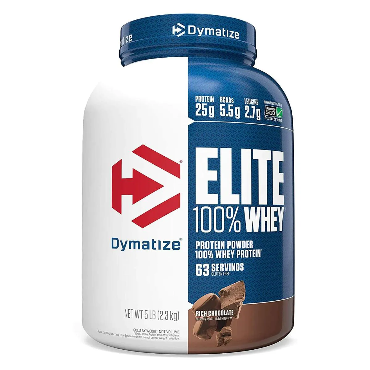 Elite 100% Whey Sabor Chocolate 2300g (5lbs) - Dymatize Nutrition