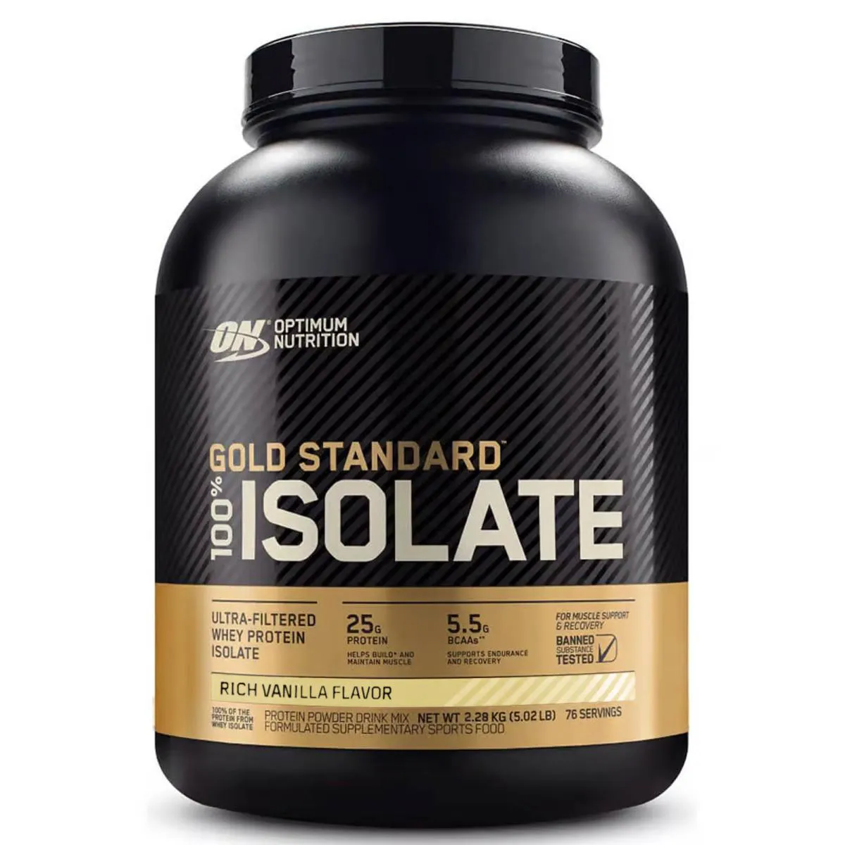 Whey Protein Gold Isolate 5,02lbs (2,28kg) Baunilha - Optimum Nutrition