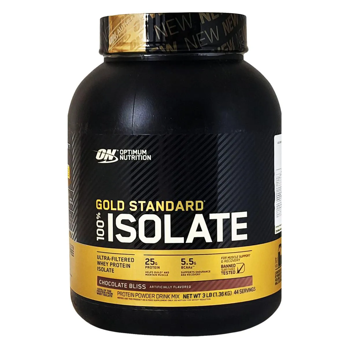 Whey Protein Gold Isolate 3lbs (1,36kg) Chocolate - Optimum Nutrition