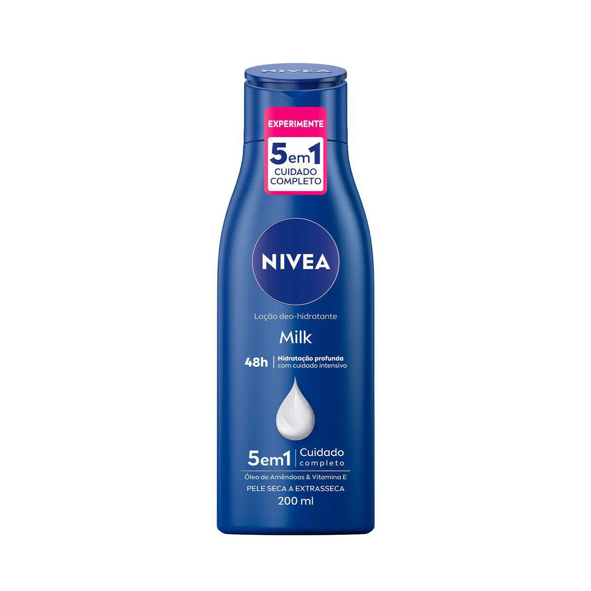 Loção Deo-Hidratante Corporal Nivea Milk Hidratação Profunda Pele Seca 200ml