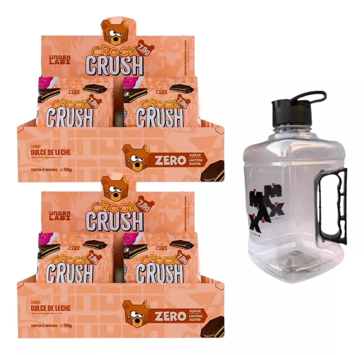 2x Crock Crush Triple Zero - 12un - Under Labz + Galão 1,5l Dulce DE Leche