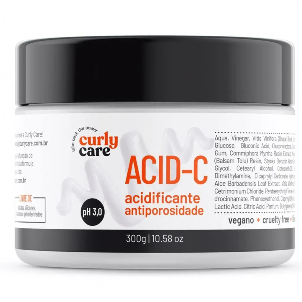 Acidificante Antiporosidade ACID-C 300g - CURLY CARE