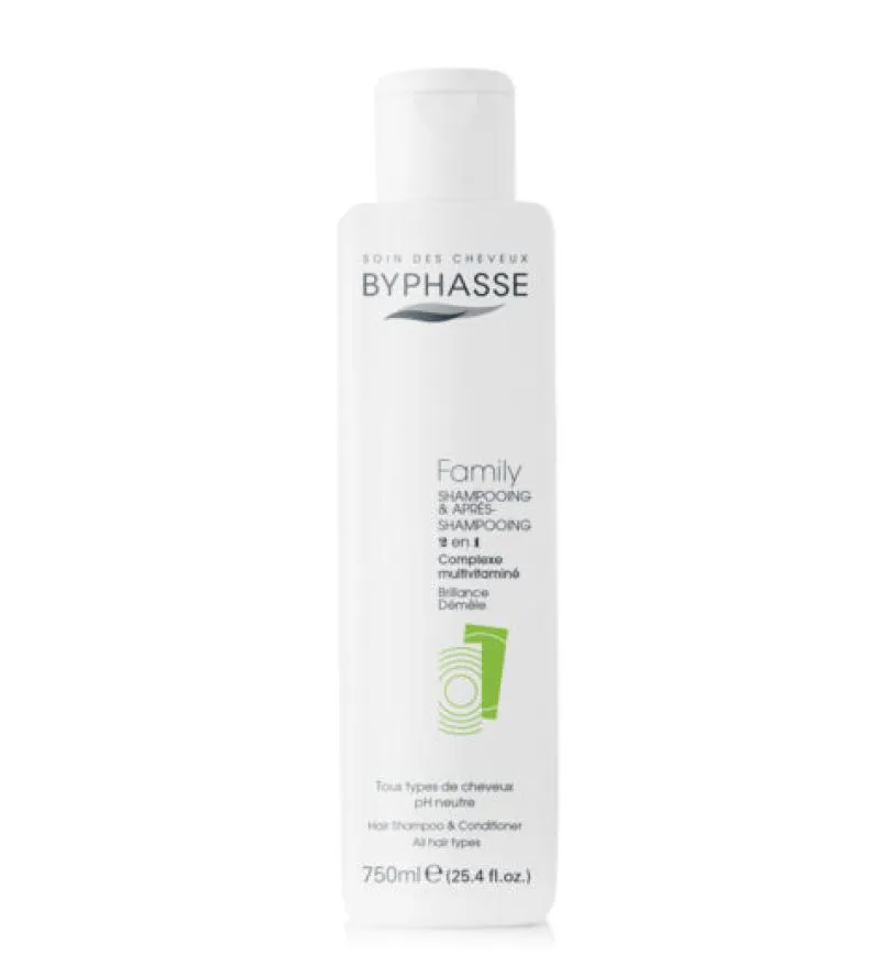 Shampoo E Condicionador Byphasse Family Hair 2 Em 1 - Complexo Multivitamínico 750Ml
