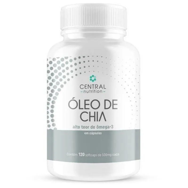 Oleo De Chia 500 Mg Central Nutrition 120 Cápsulas