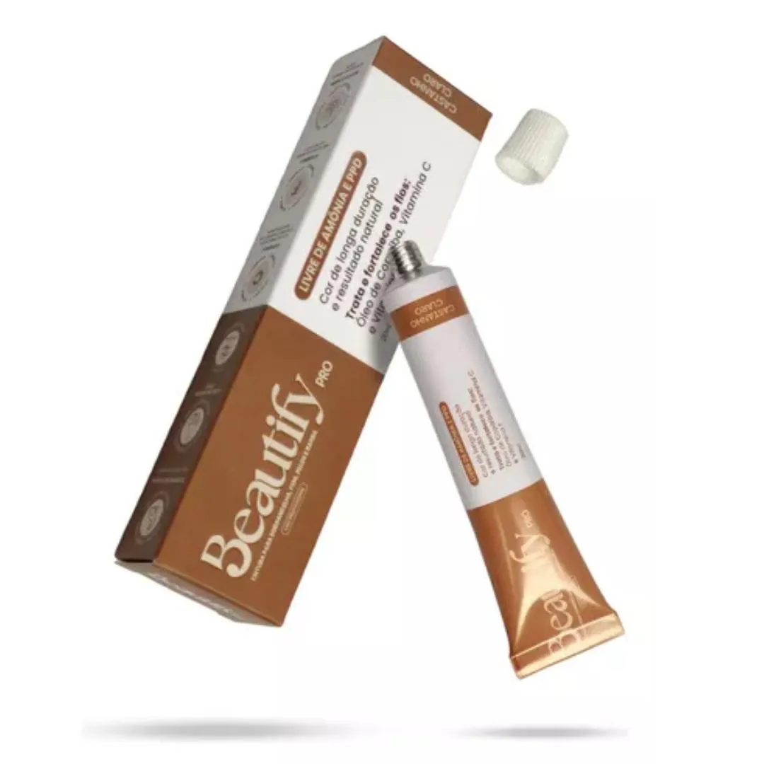 Tintura Beautify Pro Castanho Claro Brow Lamination Cílios