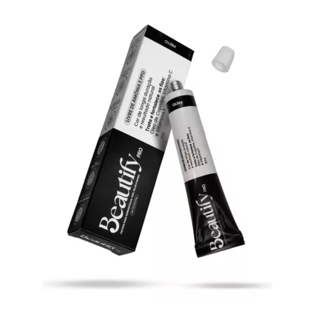 Tintura Beautify Pro Preta Para Cílios e Brow Lamination