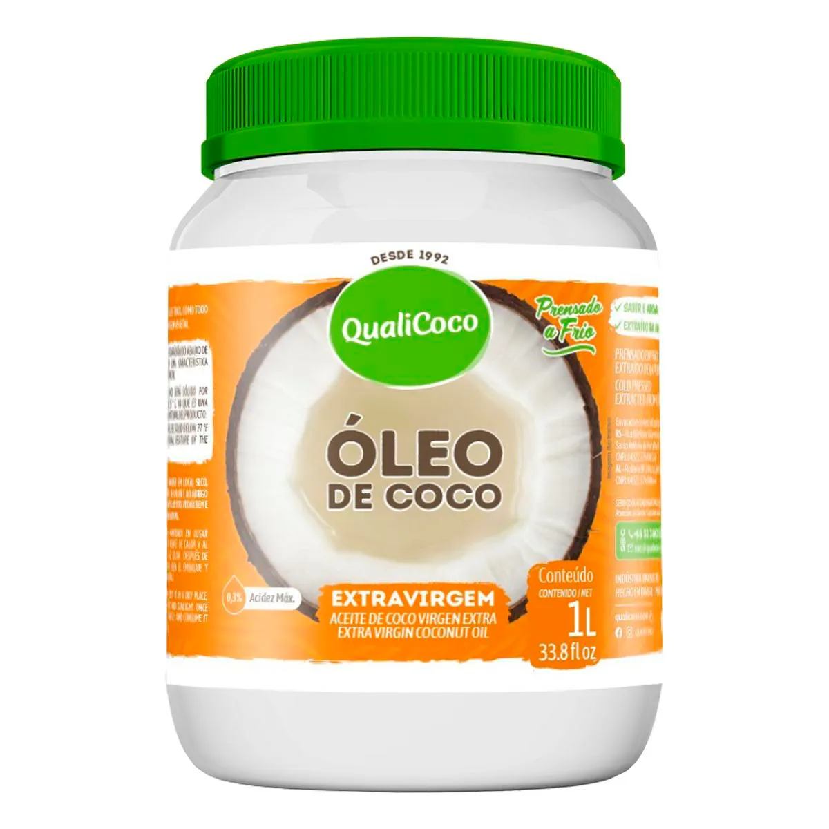 Óleo de Coco Extra Virgem Qualicoco 1 litro
