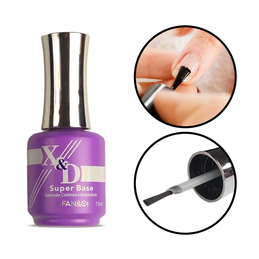 Super Base X & D 15Ml Fixação Duradoura Para Alongamento De Unhas Super Base Xed 15Ml
