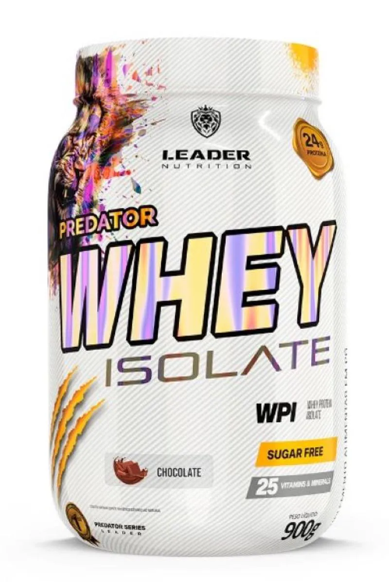 Predator Whey Isolate 900g WPI Isolado - Leader Nutrition Chocolate