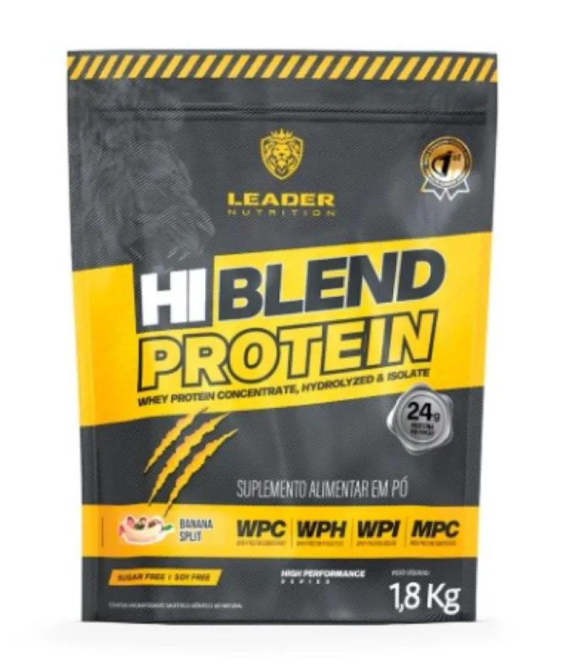 Hi Blend Protein Whey 1,8Kg 24g Proteina Leader Nutrition Chocolate Maltado