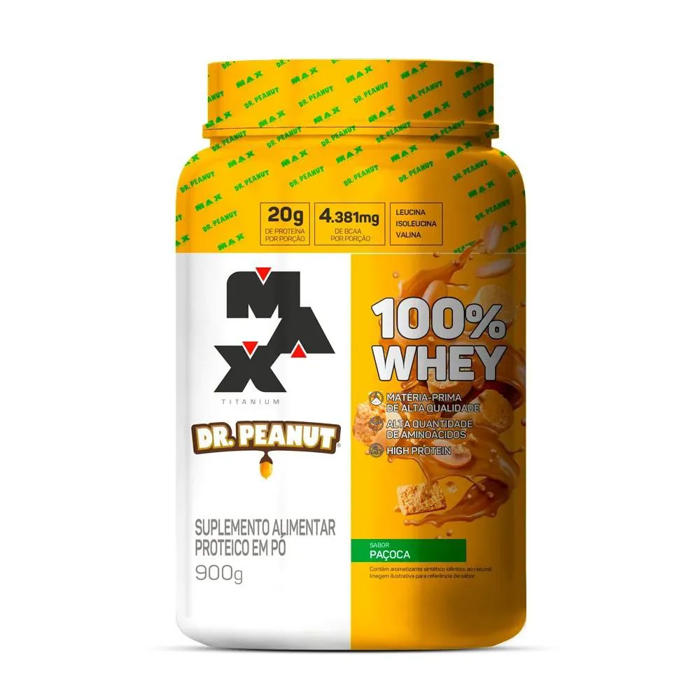 100% Whey Dr Peanut 900g - Max Titanium Paçoca