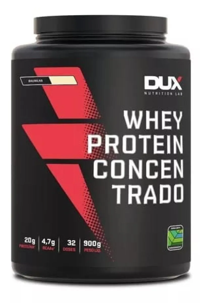 Whey Protein Concentrado Dux Nutrition  Pote 900g Sabor Baunilha