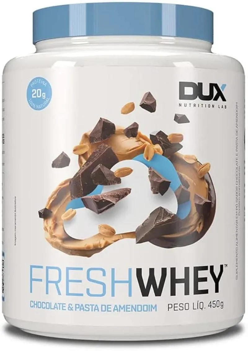 FRESH WHEY DUX NUTRITION LAB 450G CHOCOLATE E PASTA DE AMENDOIN