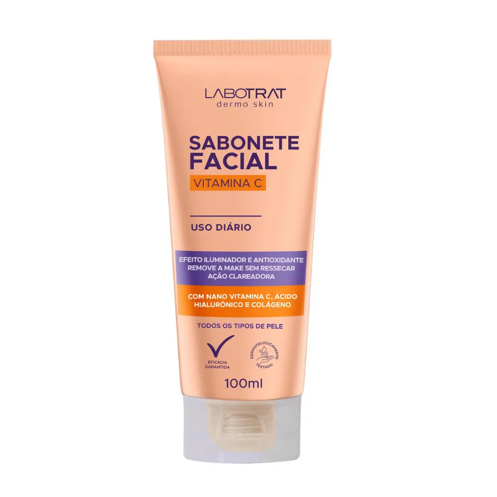 Sabonete Limpeza Facial Clareador Vitamina C Labotrat 100ml