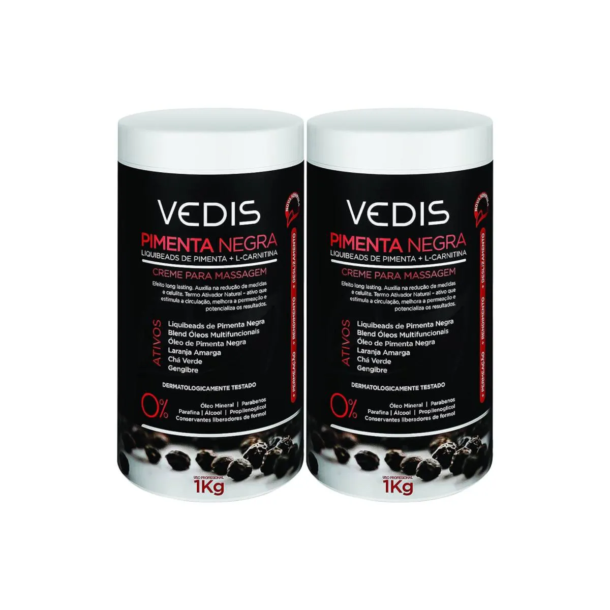 Kit C2 Creme Redutor de Medidas Pimenta Negra - Vedis