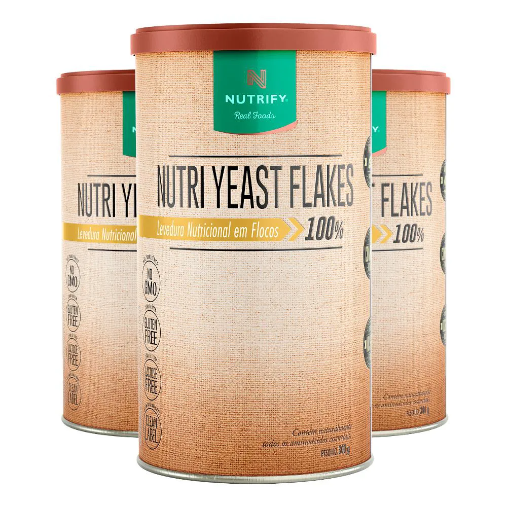 Kit 3 Nutri Yeast Flakes Nutrify 300g