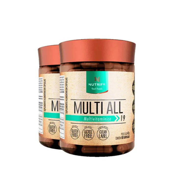 Kit 2 Multi All Multivitamínico Nutrify 60 Cápsulas