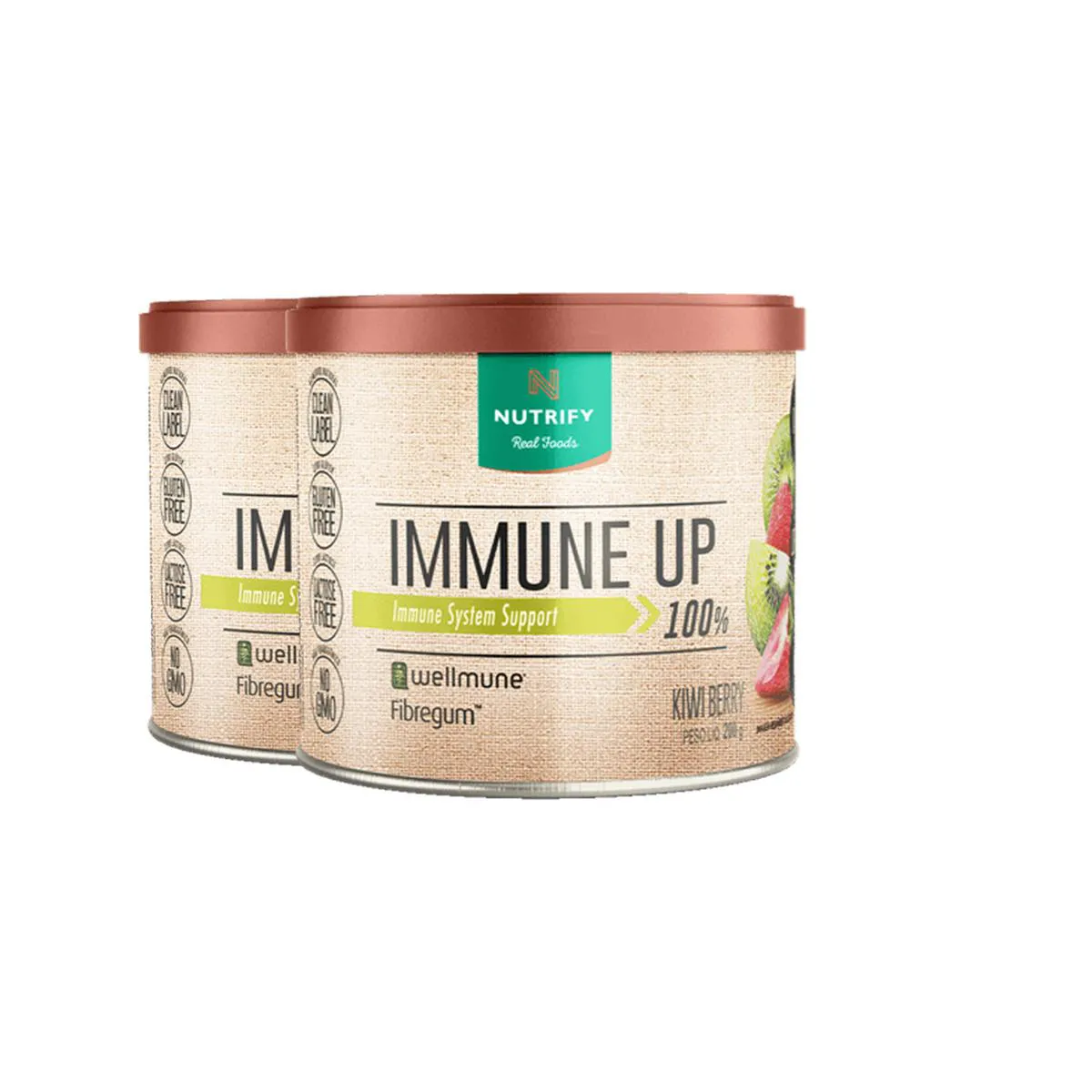 Kit 2 Immune Up Wellmune Kiwi Berry Nutrify 200g