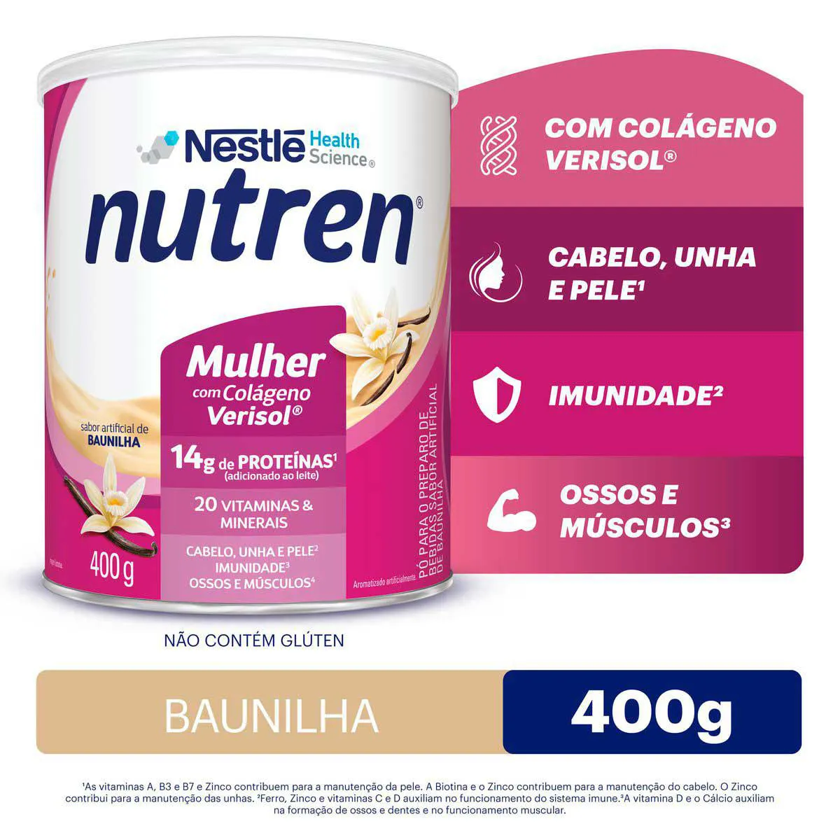 Suplemento Alimentar Nestlé Nutren Beauty Baunilha com 400g