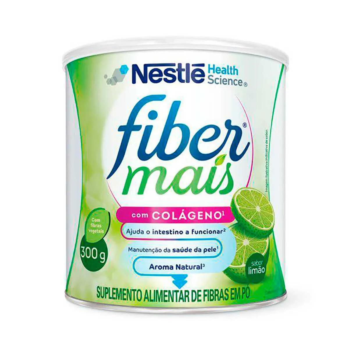 Regulador Intestinal FiberMais Colágeno e Mix de Fibras Limão com 300g