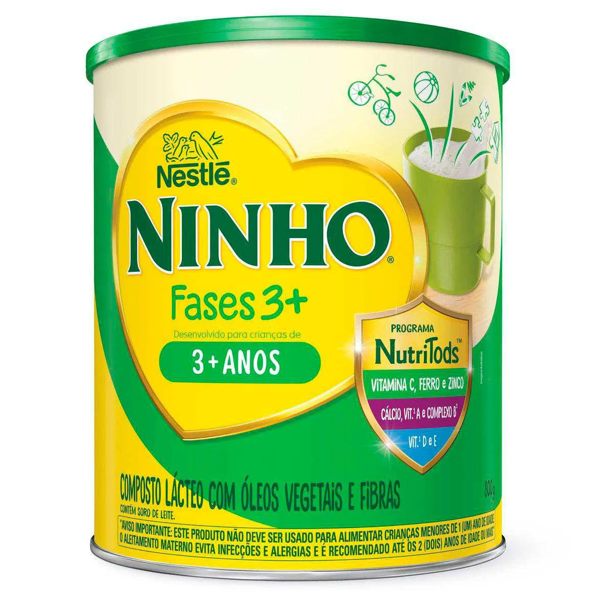 Composto Lácteo Ninho Fases 3+ Nestlé 3 a 5 anos 800g