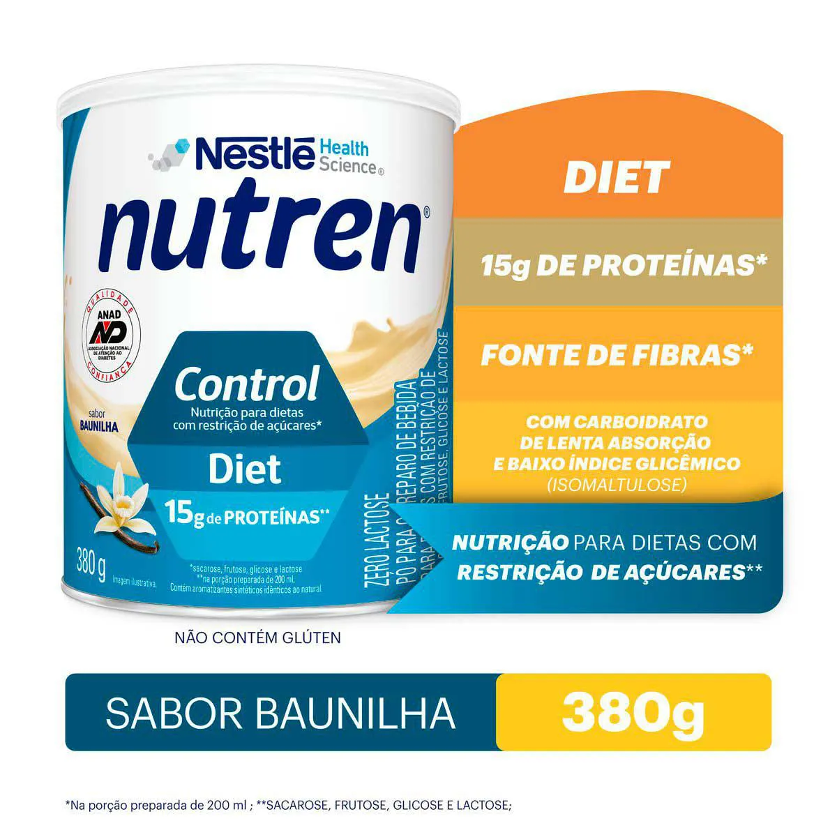 Suplemento Alimentar Nutren Control Baunilha com 380g