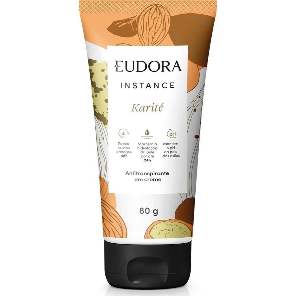 EUDORA DESODORANTE ANTITRANSPIRANTE EM CREME INSTANCE KARITÉ 80G